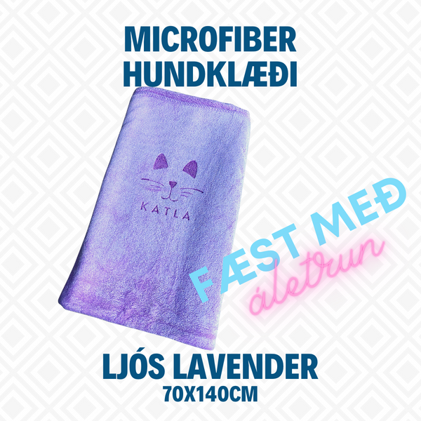 Ljós Lavender Hundklæði 70x140cm - 1stk