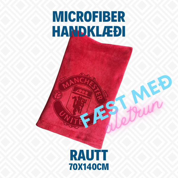 Rautt Handklæði 70x140cm - 1stk