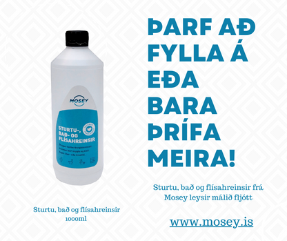 Sturtu-, bað- og flísahreinsir – Mosey.is